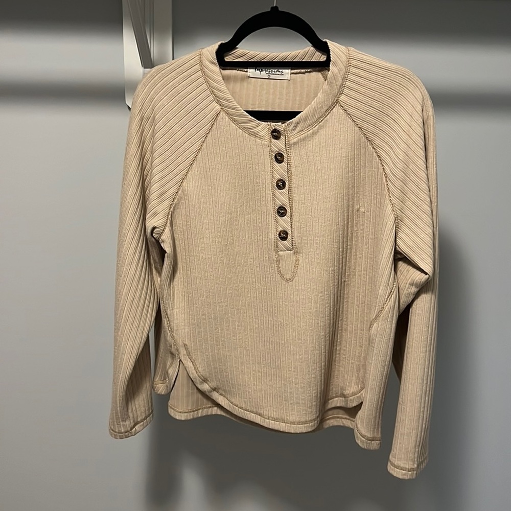 Heavyweight Henley 1/4 button up